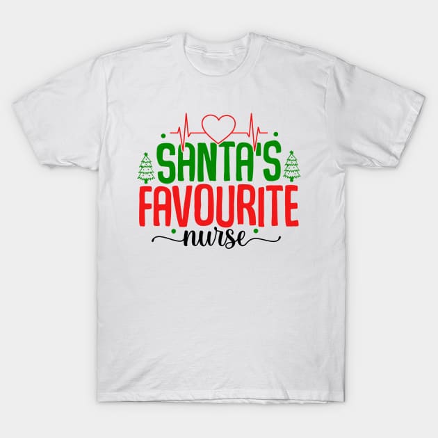 santas favorite school nurse T-Shirt by MZeeDesigns